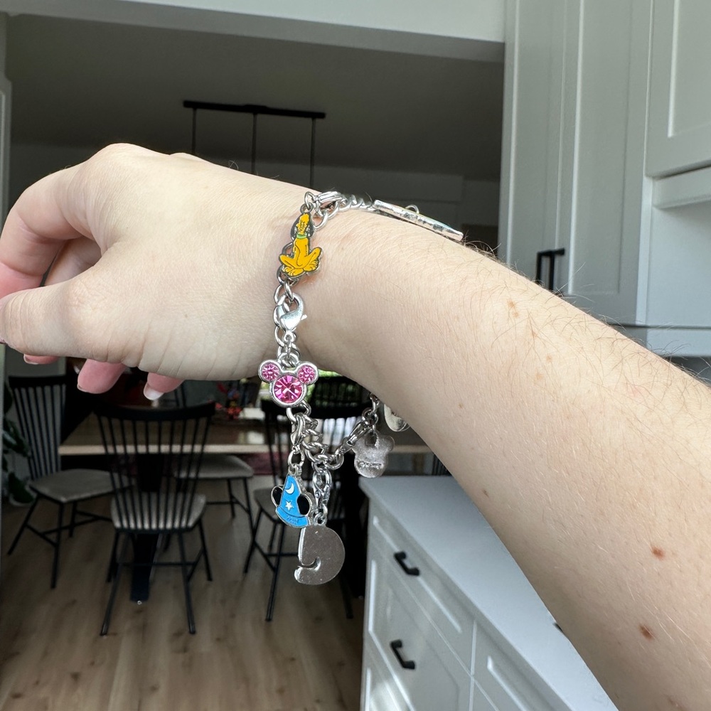 Disney Charm Bracelet (April birthday pendent)